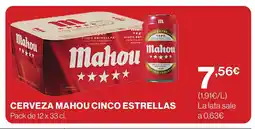Supercor Cerveza mahou cinco estrellas oferta