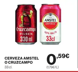 Supercor AMSTEL O CRUZCAMPO Cerveza oferta