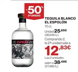 Supercor EL ESPOLÓN Tequila blanco oferta