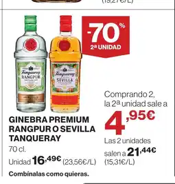 Supercor TANQUERAY Ginebra premium rangpuro sevilla oferta