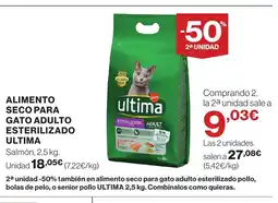 Supercor ULTIMA Alimento seco para gato adulto esterilizado oferta