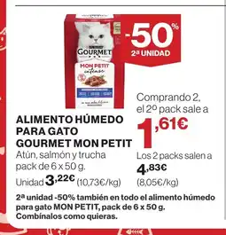 Supercor Alimento húmedo para gato gourmet mon petit oferta