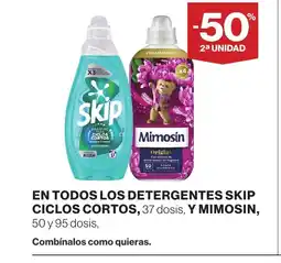Supercor En todos los detergentes skip ciclos cortos y mimosin oferta