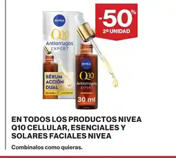 Supercor NIVEA En todos los productos nivea q10 cellular, esenciales y solares faciales oferta