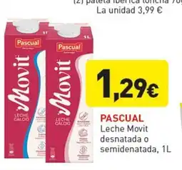 Hiperber PASCUAL Leche Movit desnatada o semidenatada oferta