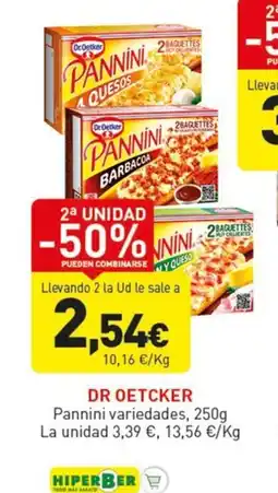 Hiperber DR OETKER Pannini variedades oferta