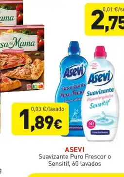 Hiperber ASEVI Suavizante Puro Frescor o Sensitif, 60 lavados oferta