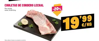 AhorraMas Chuletas de cordero lechal oferta