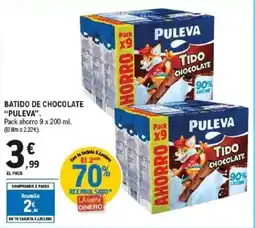 E.Leclerc PULEVA Batido de chocolate oferta