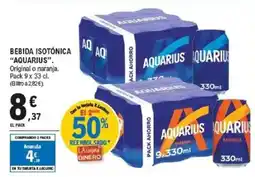 E.Leclerc AQUARIUS Bebida isotónica oferta