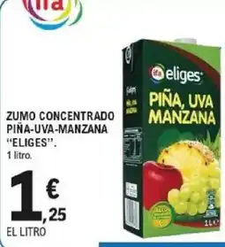 E.Leclerc IFA ELIGES Zumo concentrado piña-uva-manzana oferta