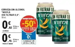 E.Leclerc EL AGUILA Cerveza sin alcohol sin filtrar 0,0 oferta