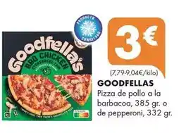 Supermercados Lupa Goodfella's - pizza de pollo a la barbacoa, 385 gr. o de pepperoni, 332 gr oferta
