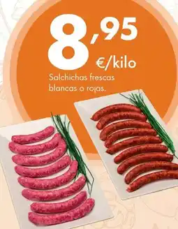 Supermercados Lupa Salchichas frescas blancas o rojas oferta