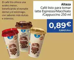 Sangüi Alteza - cafe listo para tomar latte espresso/macchiato/cappuccino oferta