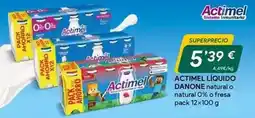 Masymas Danone - actimel liquido natural o natural 0% o fresa oferta