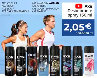 Axe - desodorante spray