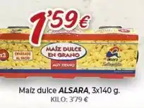 Alsara Supermercados Alsara - maíz dulce oferta