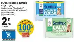 E.Leclerc SCOTTEX Papel higiénico húmedo oferta