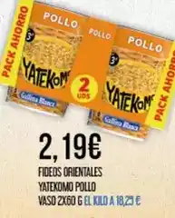 Claudio Yatekomo - fideos orientales pollo oferta