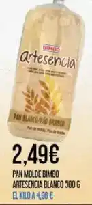 Claudio Arteiñaki - pan molde bimbo blanco oferta