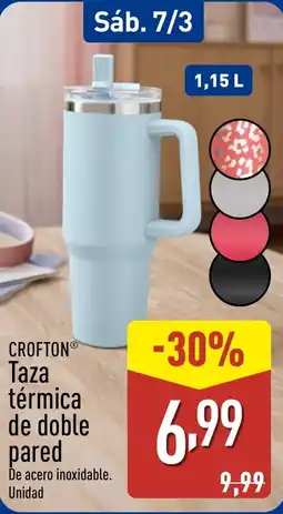 ALDI CROFTON Taza térmica de doble pared oferta