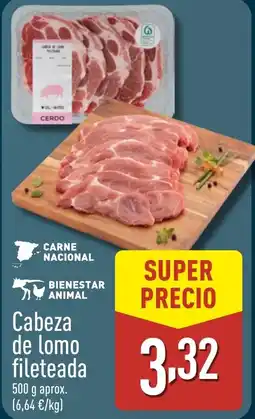 ALDI Cabeza de lomo fileteada oferta