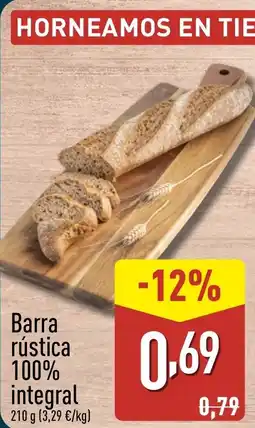 ALDI Barra rústica 100% integral oferta