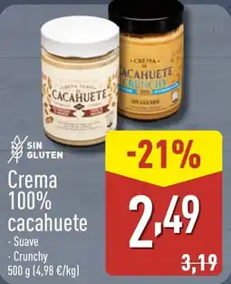 ALDI Crema 100% cacahuete oferta