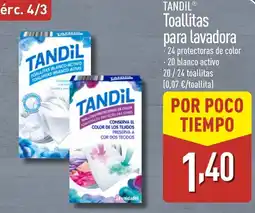 ALDI TANDIL Toallitas para lavadora oferta
