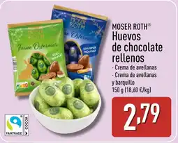ALDI MOSER ROTH Huevos de chocolate rellenos oferta