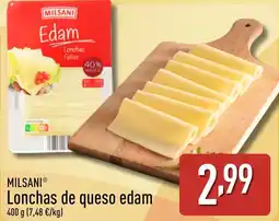 ALDI MILSANI Lonchas de queso edam oferta