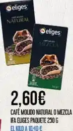 Claudio Eliges - cafe molido natural o mezcla oferta