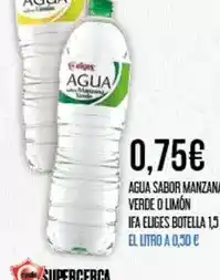 Claudio Eliges - agua sabor manzana verde o limón oferta