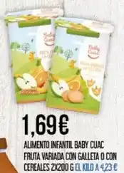 Claudio Baby cuac - alimento infantil fruta variada con galleta o con cereales oferta