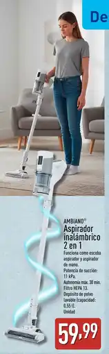 ALDI AMBIANO Aspirador inalámbrico 2 en 1 oferta