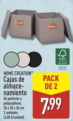 ALDI HOME CREATION Cajas de almace- namiento oferta