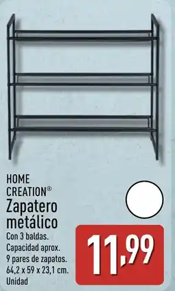 ALDI HOME CREATION Zapatero metálico oferta