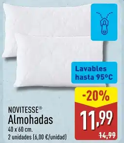 ALDI NOVITESSE Almohadas oferta