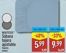 ALDI NOVITESSⓇ Sábana bajera ajustable oferta