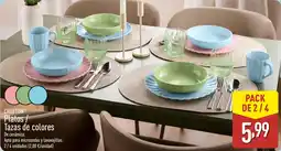 ALDI CROFTON Platos/ Tazas de colores oferta