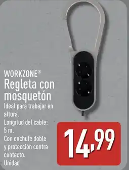 ALDI WORKZONE Regleta con mosquetón oferta