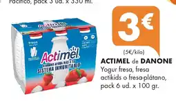 Supermercados Lupa ACTIMEL de DANONE Yogur fresa, fresa actikids o fresa-plátano oferta