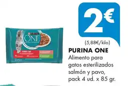 Supermercados Lupa PURINA ONE Alimento para gatos esterilizados salmón y pavo, oferta