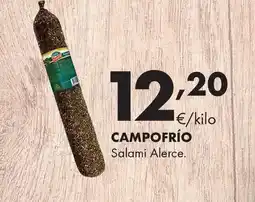 Supermercados Lupa CAMPOFRÍO Salami Alerce. oferta
