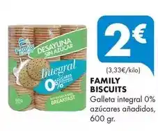 Supermercados Lupa Family biscuits - galleta integral 0% azúcares añadidos oferta