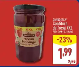 ALDI GRANDESSA Confitura de fresa XXL oferta
