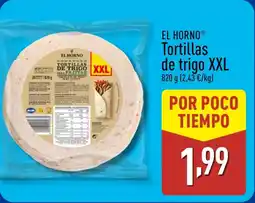 ALDI EL HORNO Tortillas de trigo XXL oferta