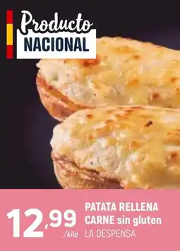 Coviran Patata rellena carne sin gluten oferta