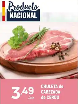 Coviran Chuleta de cabezada de cerdo oferta